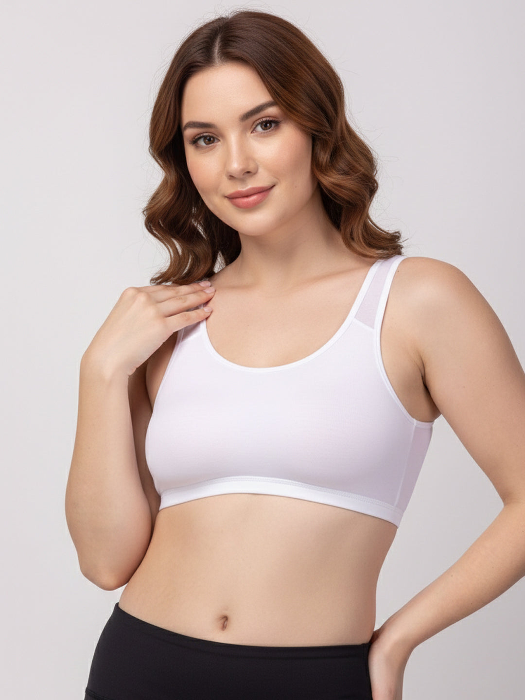 X31006 Floret Full Coverage Sports Bra I Lyocell Fabric I Removable Padding