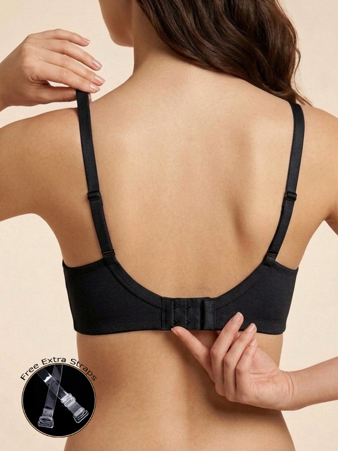 T3109 Floret Wirefree Padded Lyocell Fabric Elastane Full Coverage Multiway T-Shirt Bra