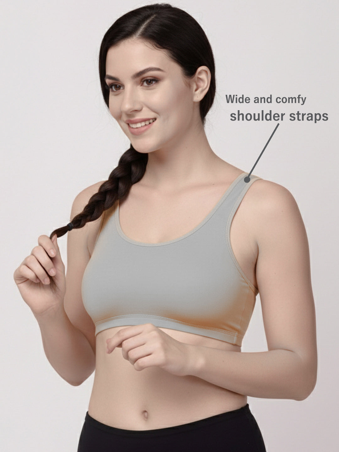X31006 Floret Full Coverage Sports Bra I Lyocell Fabric I Removable Padding