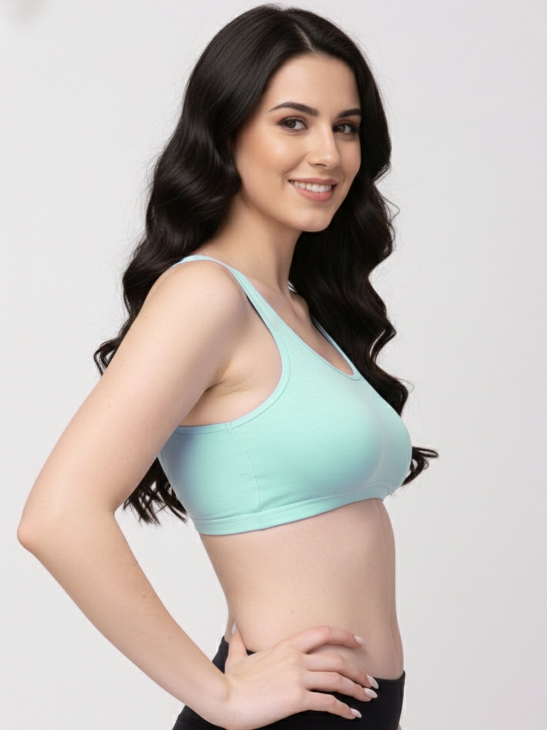 X31006 Floret Full Coverage Sports Bra I Lyocell Fabric I Removable Padding