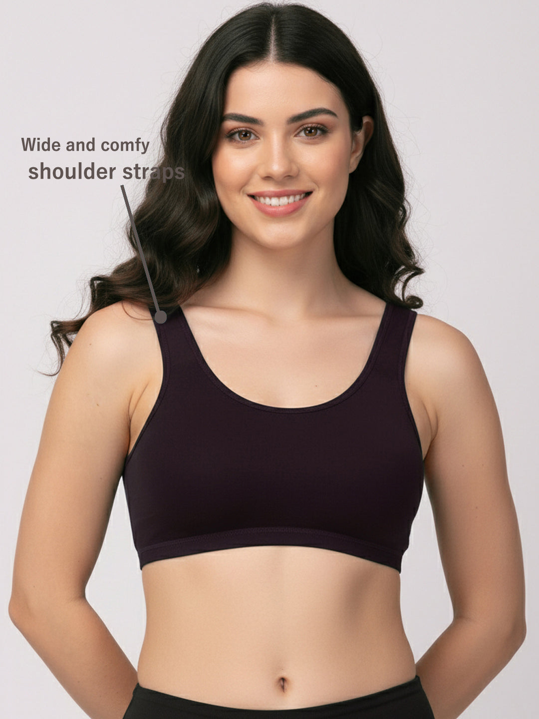 X31006 Floret Full Coverage Sports Bra I Lyocell Fabric I Removable Padding