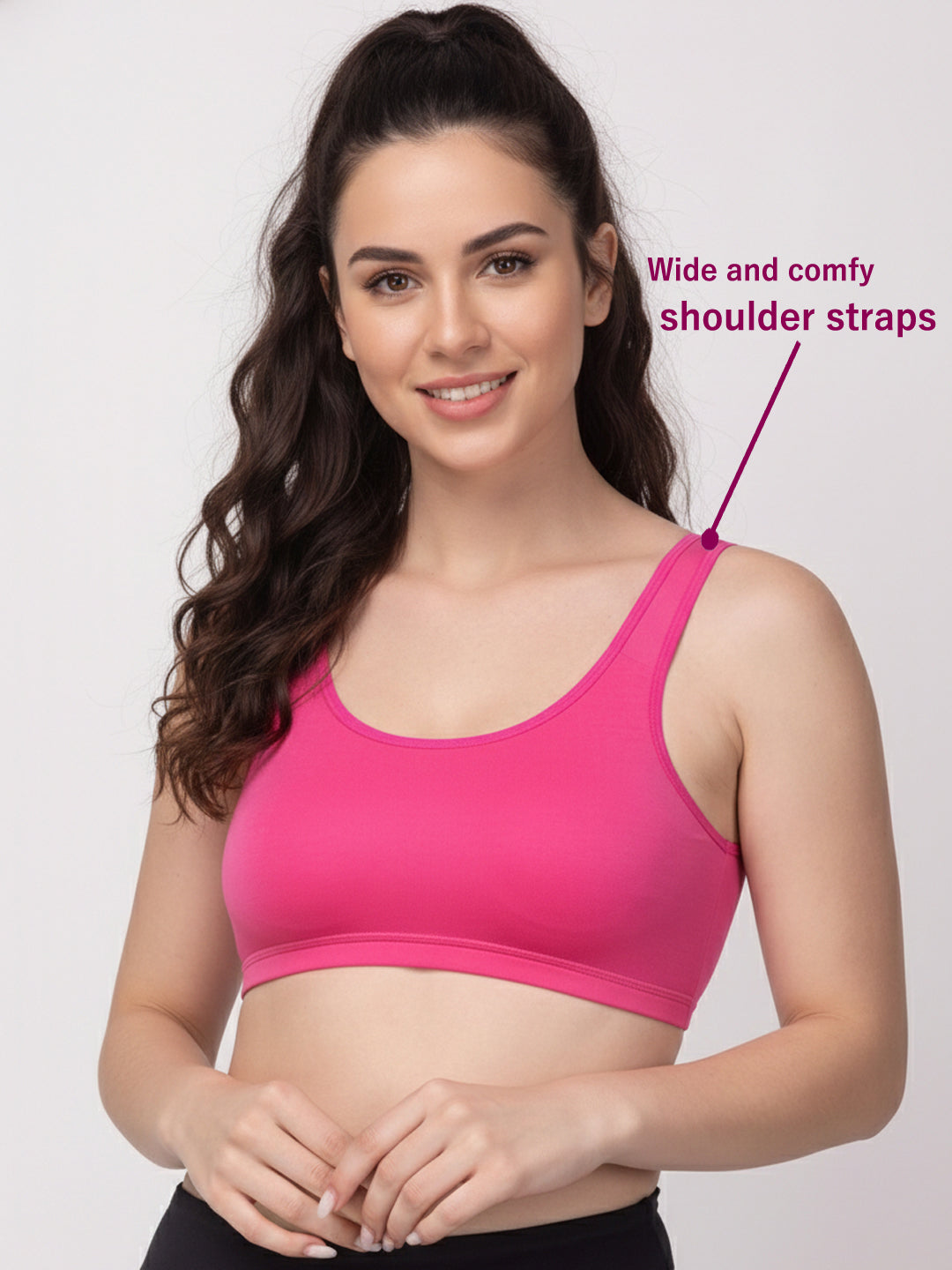 X31006 Floret Full Coverage Sports Bra I Lyocell Fabric I Removable Padding