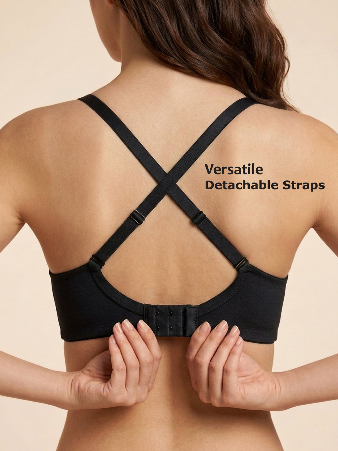 T3109 Floret Wirefree Padded Lyocell Fabric Elastane Full Coverage Multiway T-Shirt Bra