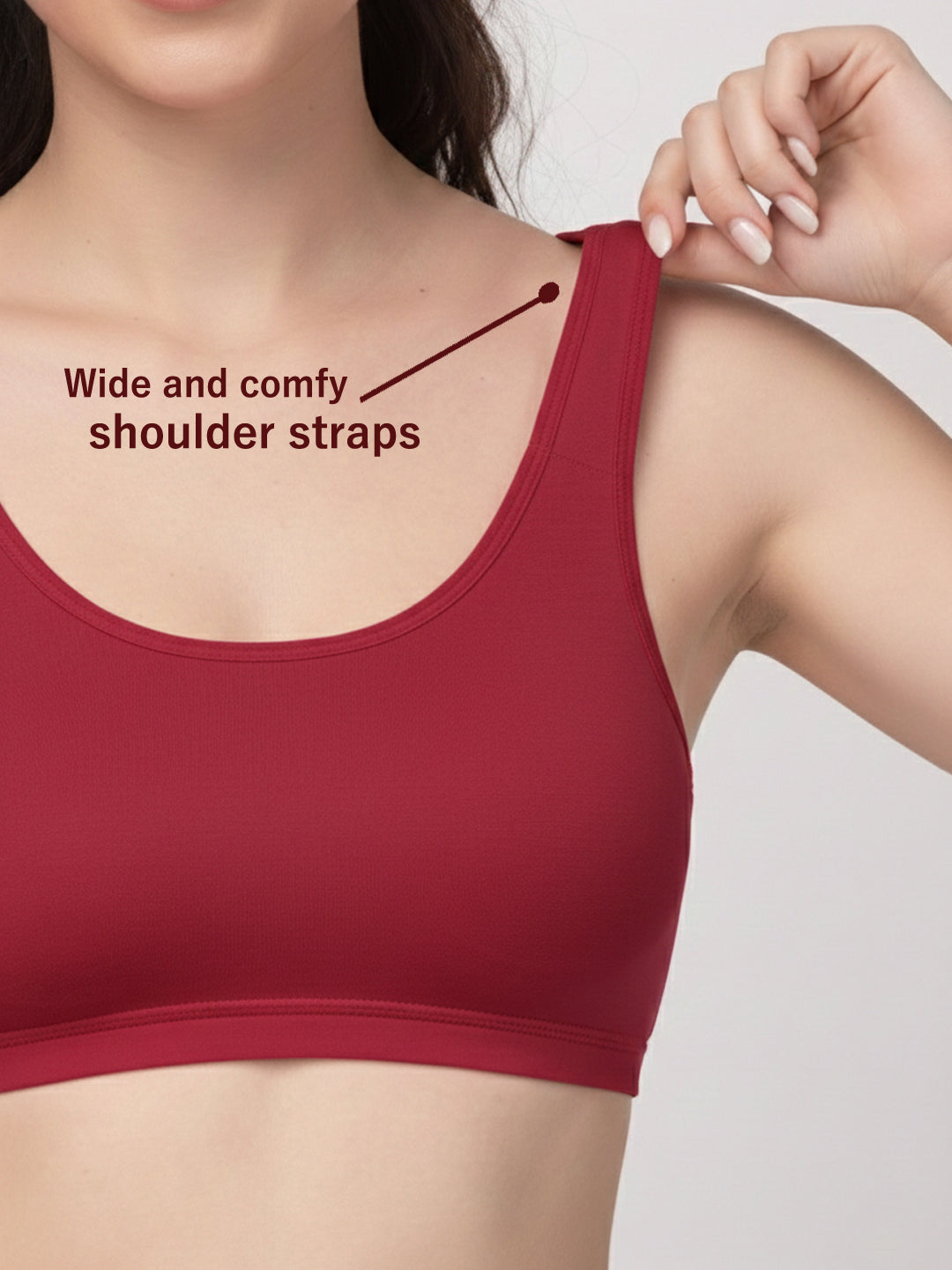 X31006 Floret Full Coverage Sports Bra I Lyocell Fabric I Removable Padding
