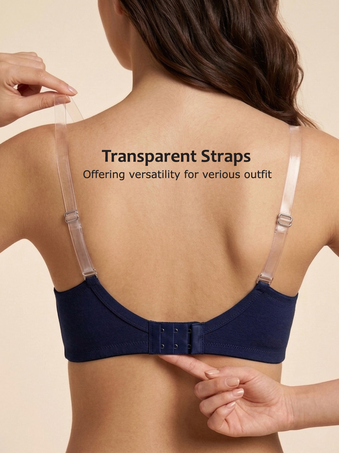 T3109 Floret Wirefree Padded Lyocell Fabric Elastane Full Coverage Multiway T-Shirt Bra