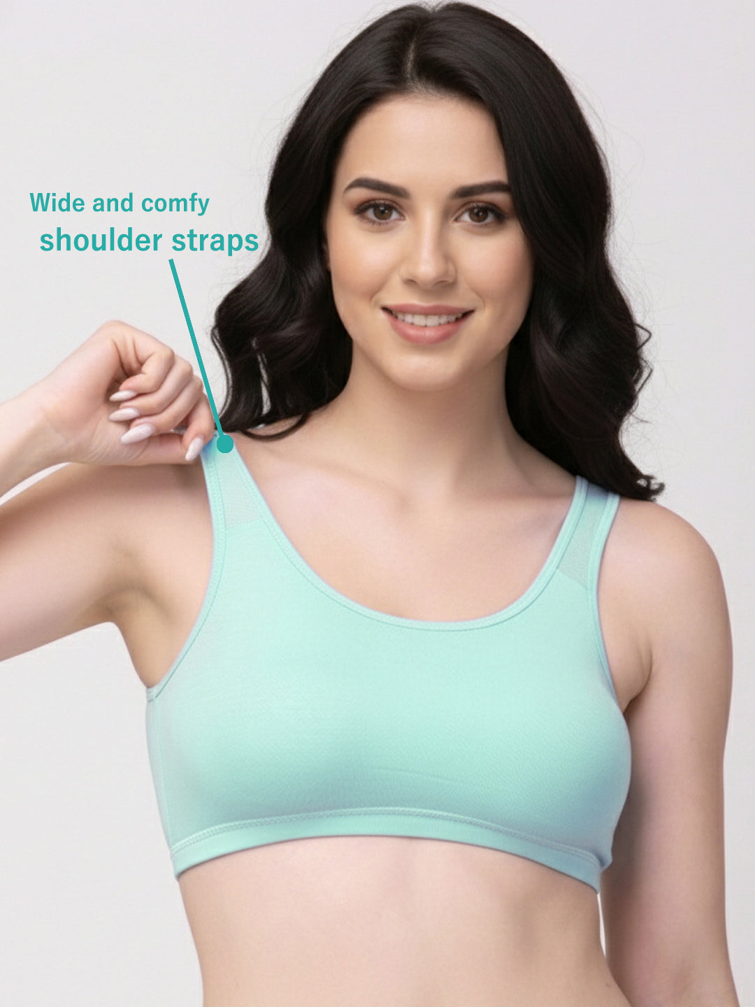 X31006 Floret Full Coverage Sports Bra I Lyocell Fabric I Removable Padding