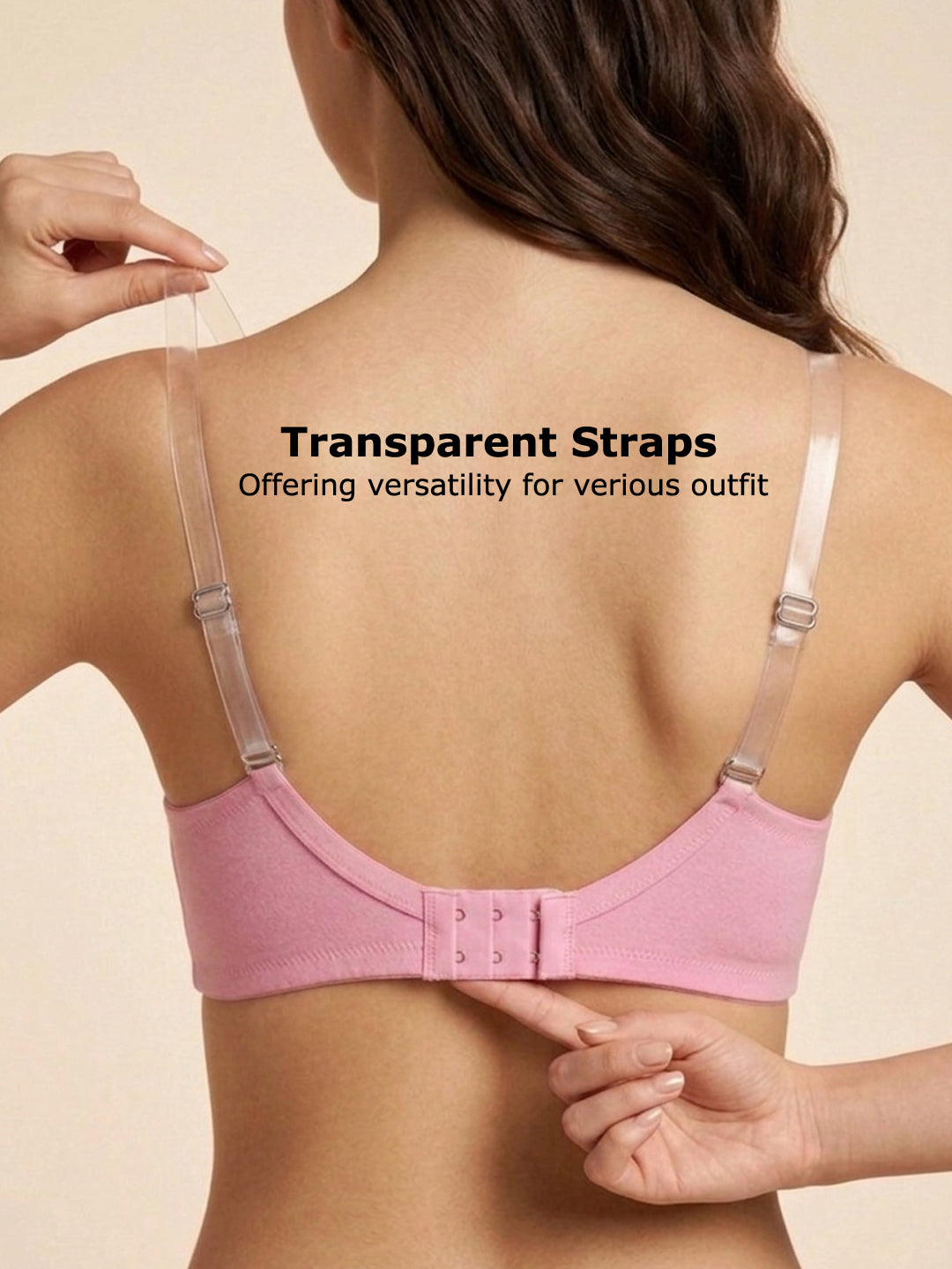 T3109 Floret Wirefree Padded Lyocell Fabric Elastane Full Coverage Multiway T-Shirt Bra