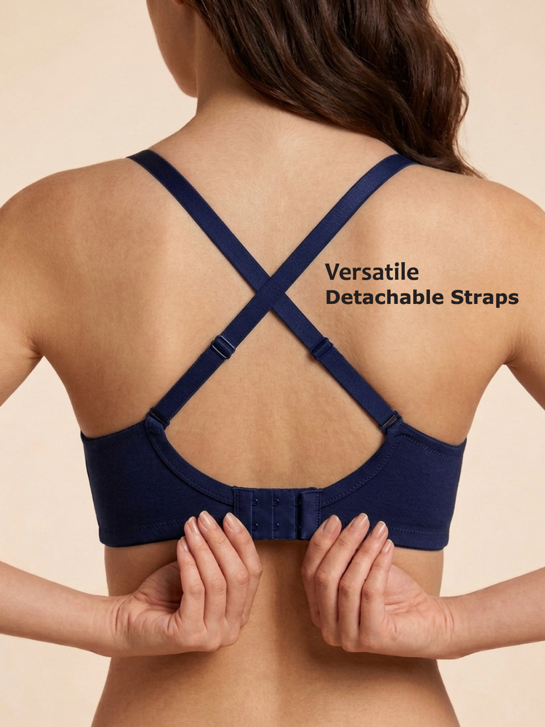 T3109 Floret Wirefree Padded Lyocell Fabric Elastane Full Coverage Multiway T-Shirt Bra
