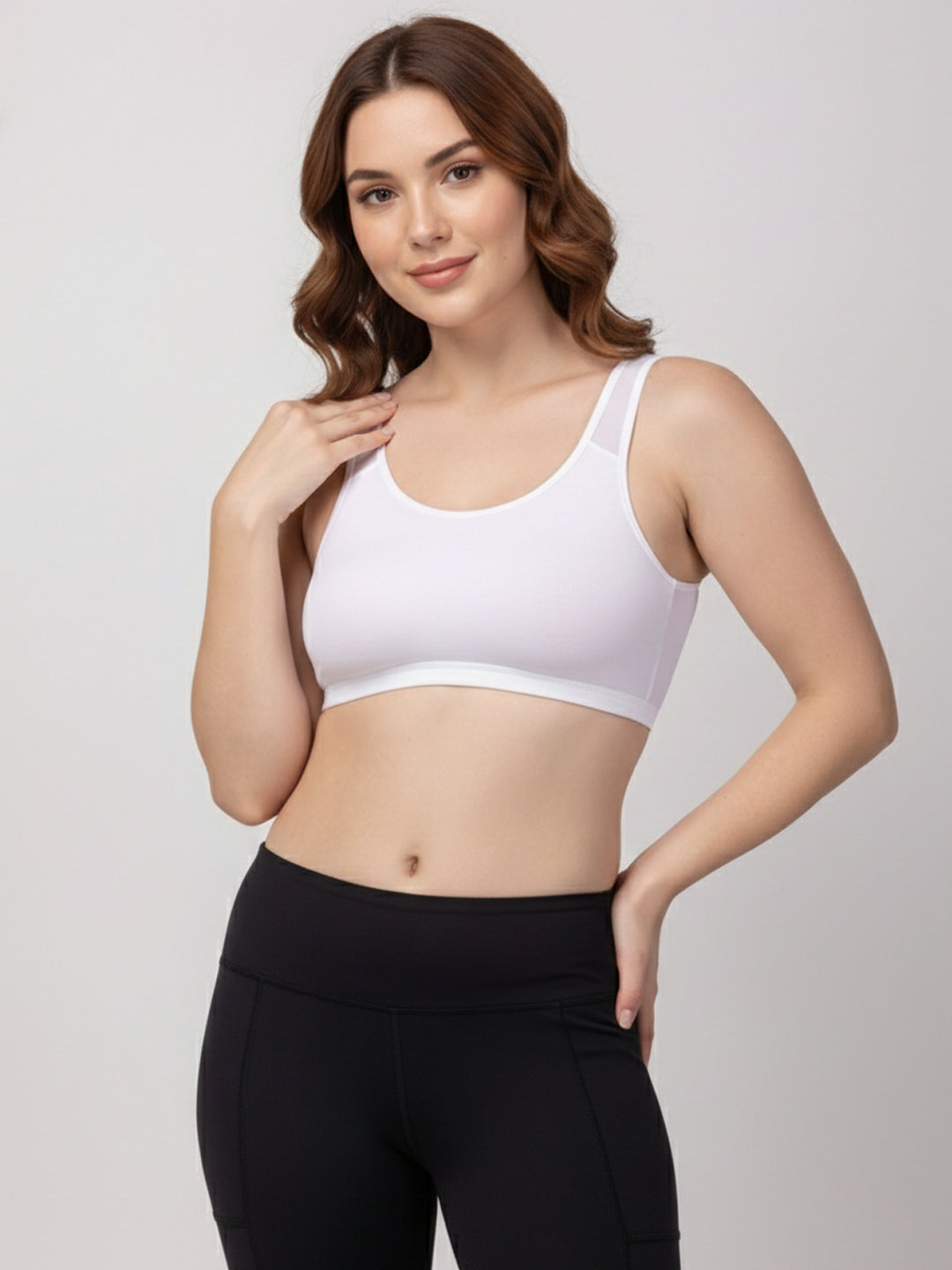 X31006 Floret Full Coverage Sports Bra I Lyocell Fabric I Removable Padding