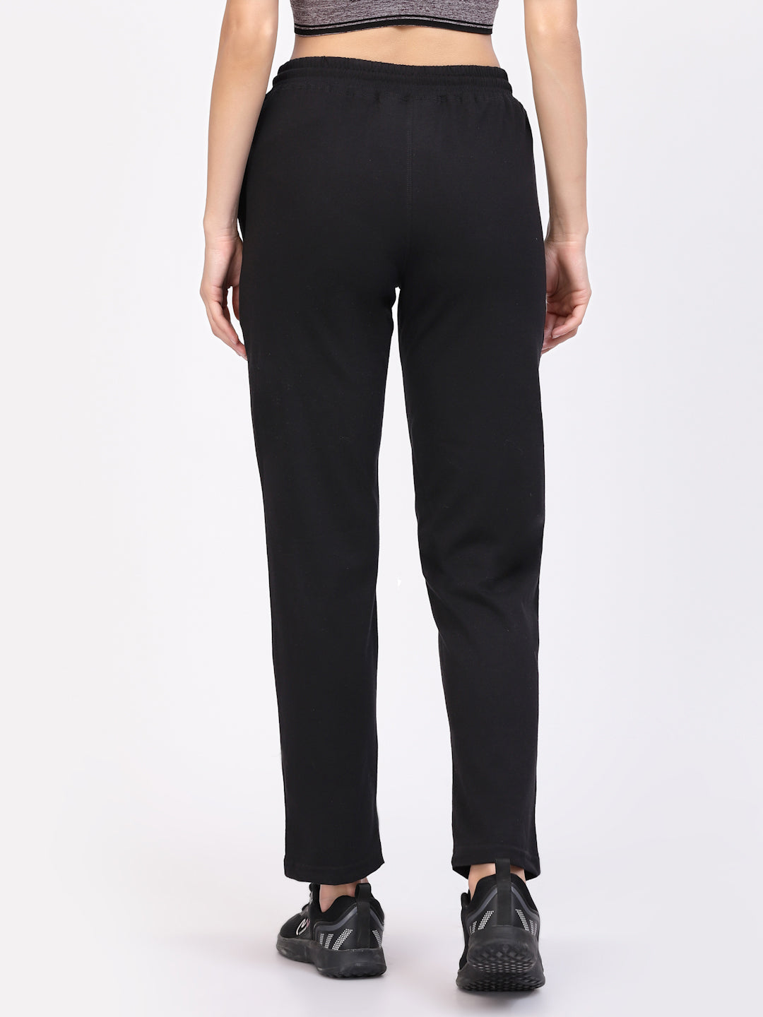 Floret Track Pants | Cotton | Ankle Length | Mid-Rise | Straight P-20004