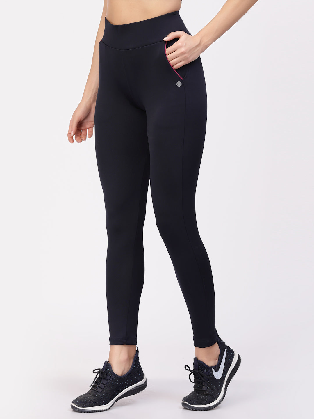 Floret Slim Fit Cycling Shorts | Ankle Length | Mid-Rise | Rapid-Dry P-20073