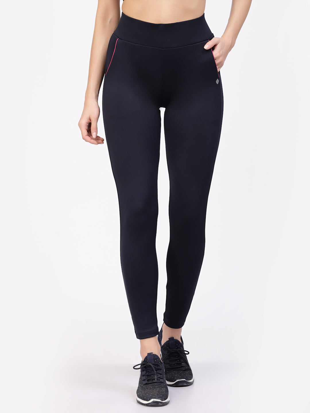 Floret Slim Fit Cycling Shorts | Ankle Length | Mid-Rise | Rapid-Dry P-20073