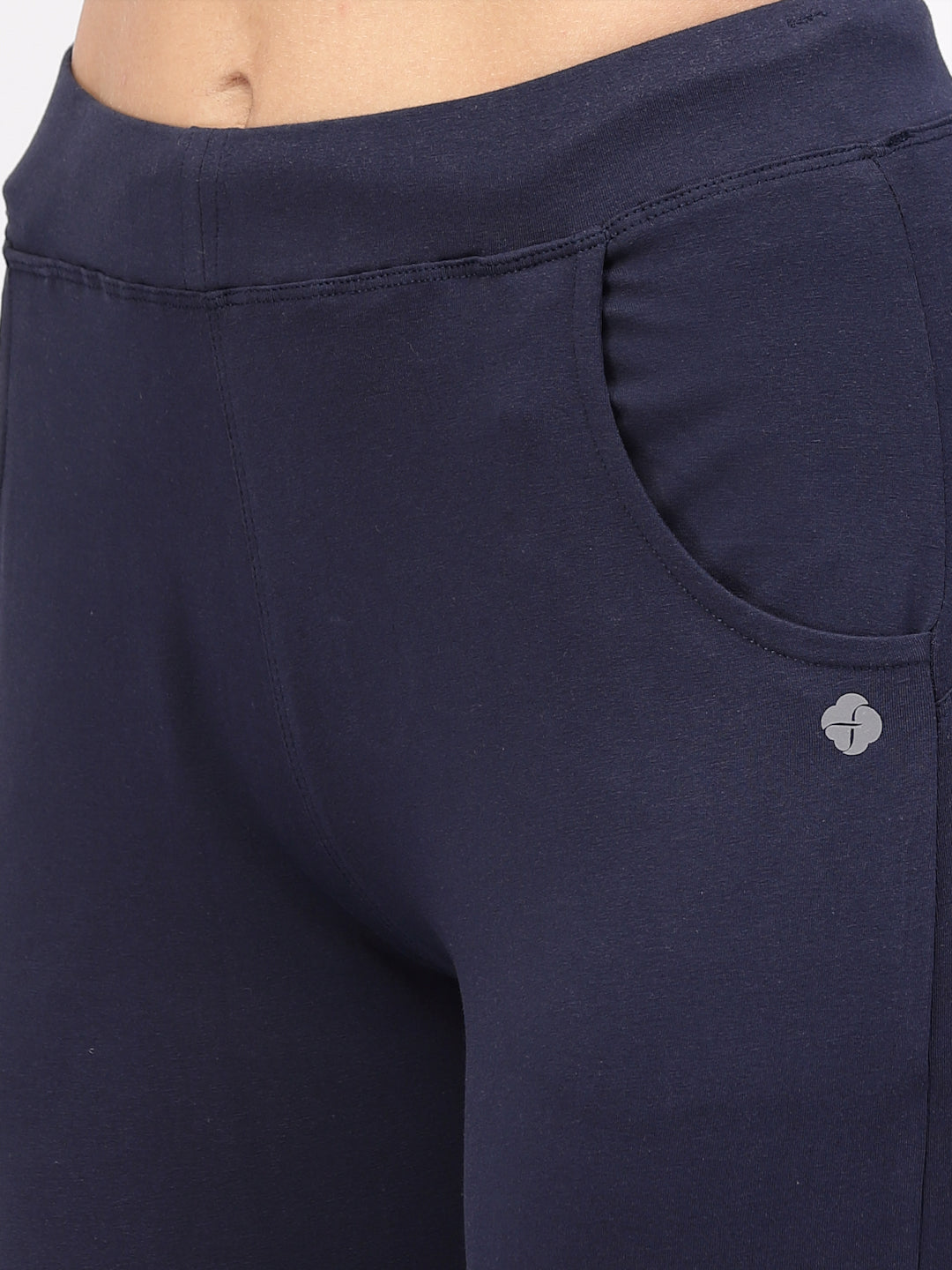 Floret Slim Fit Track Pants | Cotton/Elastane | Ankle Length | Mid-Rise | Rapid-Dry P-20023