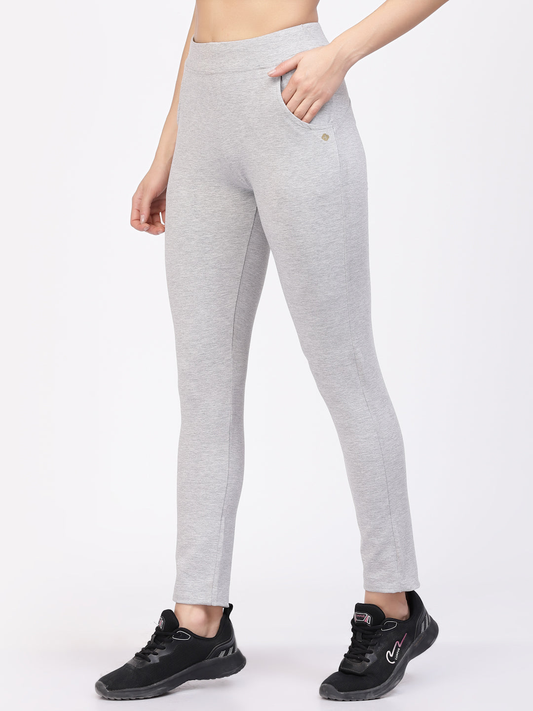 Floret Slim Fit Track Pants | Cotton/Elastane | Ankle Length | Mid-Rise | Rapid-Dry P-20023