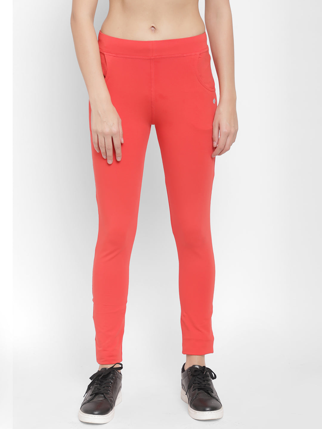 Floret Slim Fit Track Pants | Cotton/Elastane | Ankle Length | Mid-Rise | Rapid-Dry P-20023