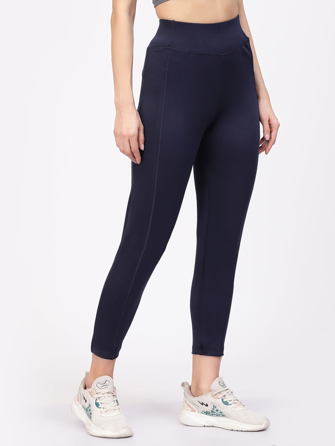 Floret Slim Fit Track Pants | Ankle Length | Mid-Rise | Rapid-Dry P-50006