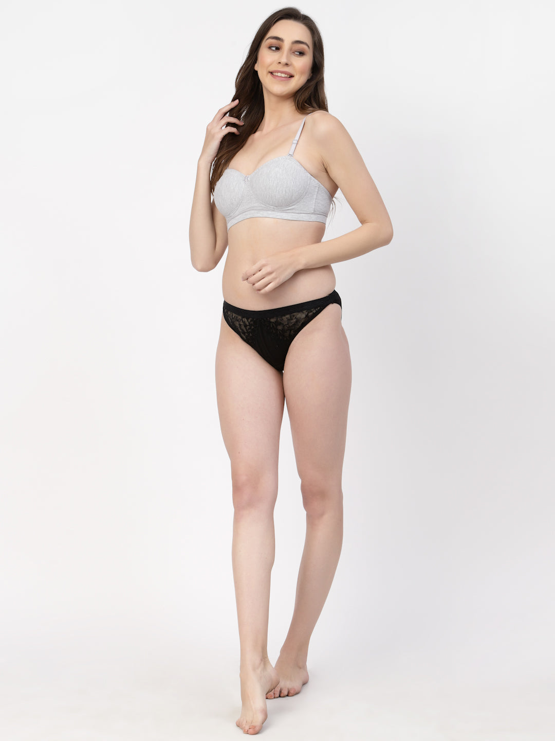 Women's Balconette Demi-Cup Bra | Padded | Non-Wired | Medium Coverage | T3100