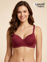 T3109 Floret Wirefree Padded Lyocell Fabric Elastane Full Coverage Multiway T-Shirt Bra