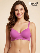 T3109 Floret Wirefree Padded Lyocell Fabric Elastane Full Coverage Multiway T-Shirt Bra