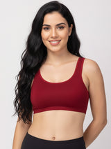 X31006 Floret Full Coverage Sports Bra I Lyocell Fabric I Removable Padding