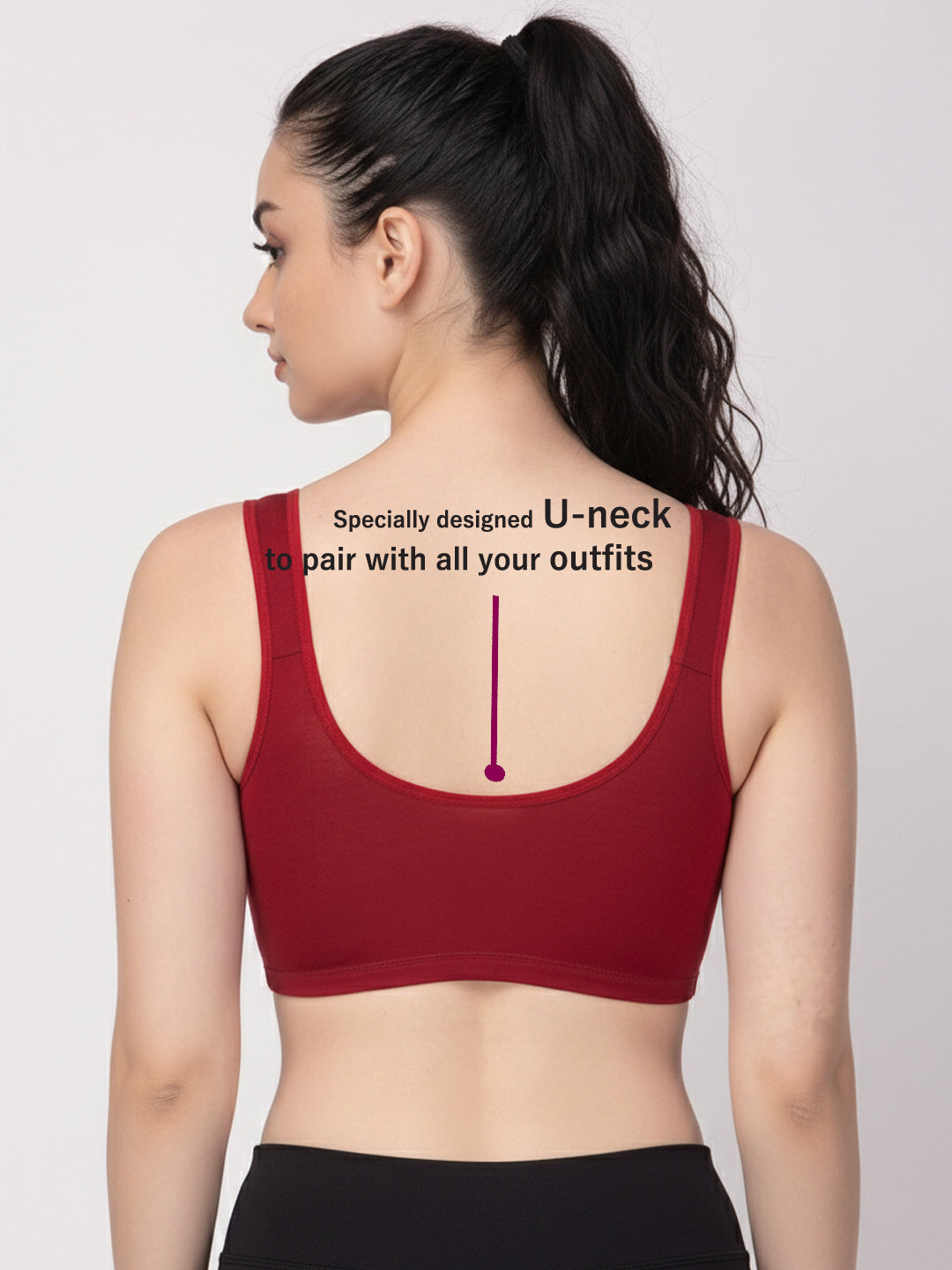 X31006 Floret Full Coverage Sports Bra I Lyocell Fabric I Removable Padding