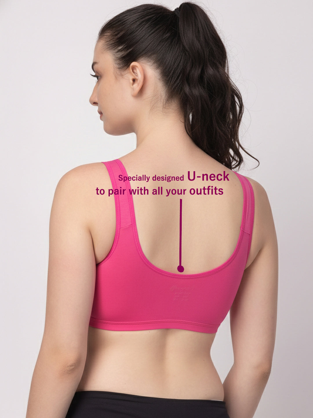 X31006 Floret Full Coverage Sports Bra I Lyocell Fabric I Removable Padding