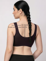 X31006 Floret Full Coverage Sports Bra I Lyocell Fabric I Removable Padding