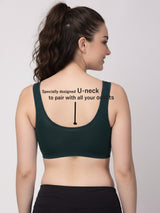 X31006 Floret Full Coverage Sports Bra I Lyocell Fabric I Removable Padding