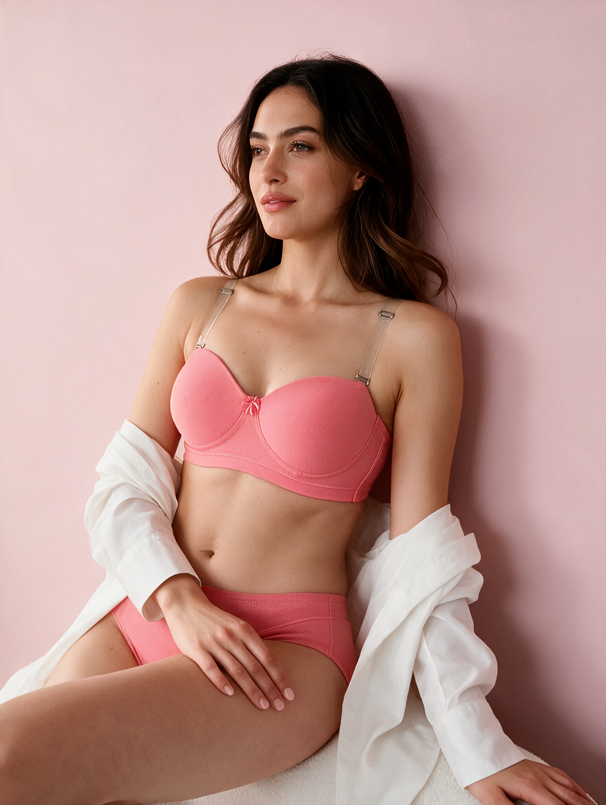 Women's Balconette Demi-Cup Bra | Padded | Non-Wired | Medium Coverage | T3100