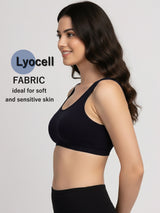 X31006 Floret Full Coverage Sports Bra I Lyocell Fabric I Removable Padding