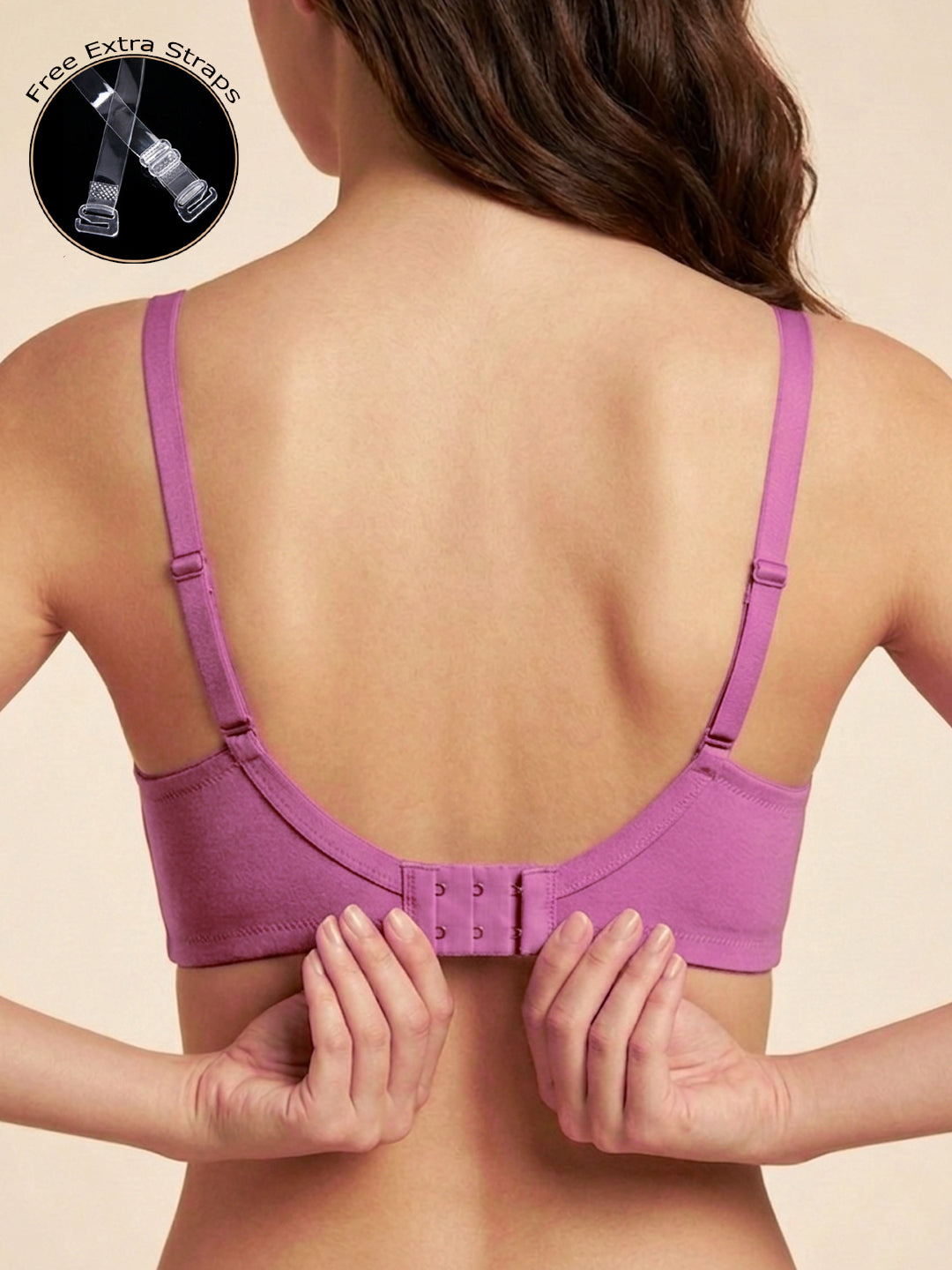 T3109 Floret Wirefree Padded Lyocell Fabric Elastane Full Coverage Multiway T-Shirt Bra