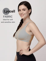 X31006 Floret Full Coverage Sports Bra I Lyocell Fabric I Removable Padding