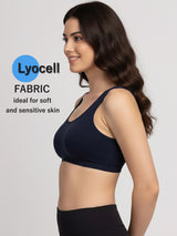 X31006 Floret Full Coverage Sports Bra I Lyocell Fabric I Removable Padding
