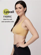 X31006 Floret Full Coverage Sports Bra I Lyocell Fabric I Removable Padding