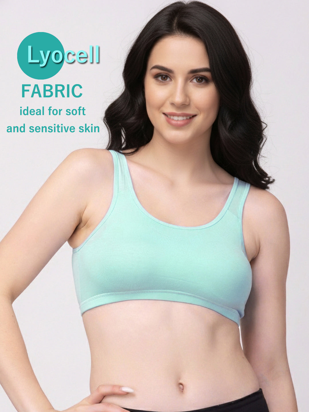 X31006 Floret Full Coverage Sports Bra I Lyocell Fabric I Removable Padding