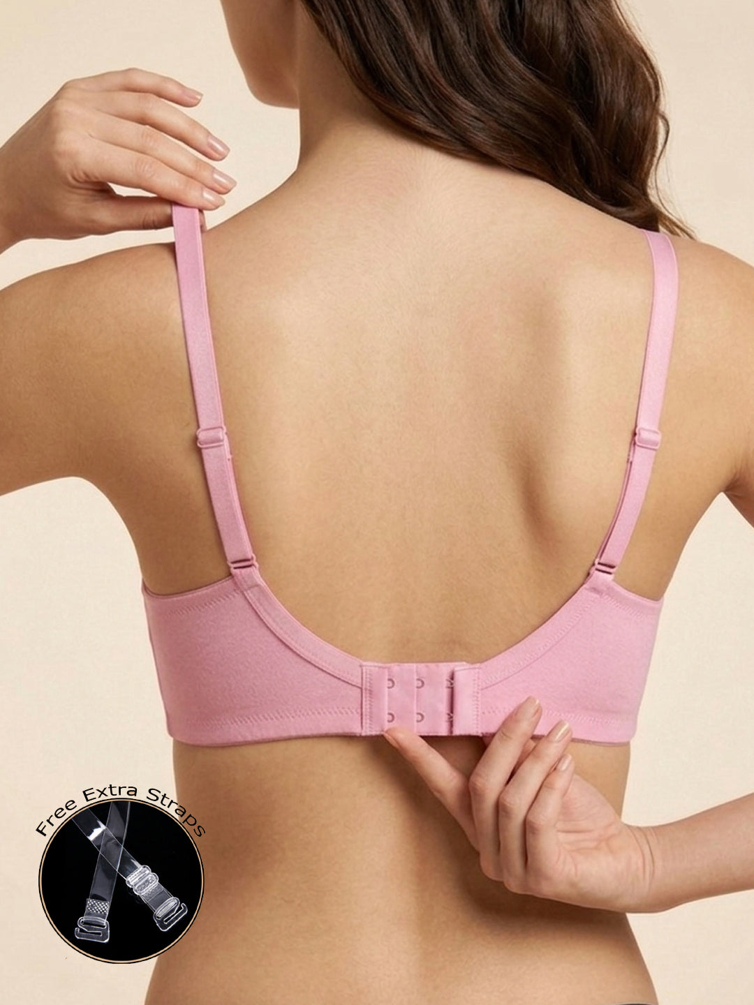 T3109 Floret Wirefree Padded Lyocell Fabric Elastane Full Coverage Multiway T-Shirt Bra