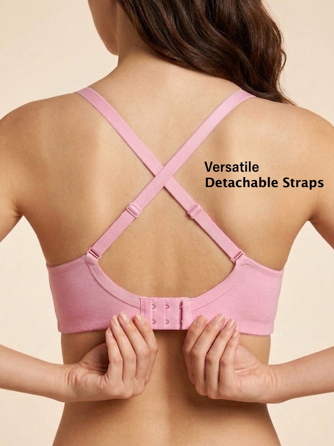T3109 Floret Wirefree Padded Lyocell Fabric Elastane Full Coverage Multiway T-Shirt Bra