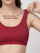 X31006 Floret Full Coverage Sports Bra I Lyocell Fabric I Removable Padding