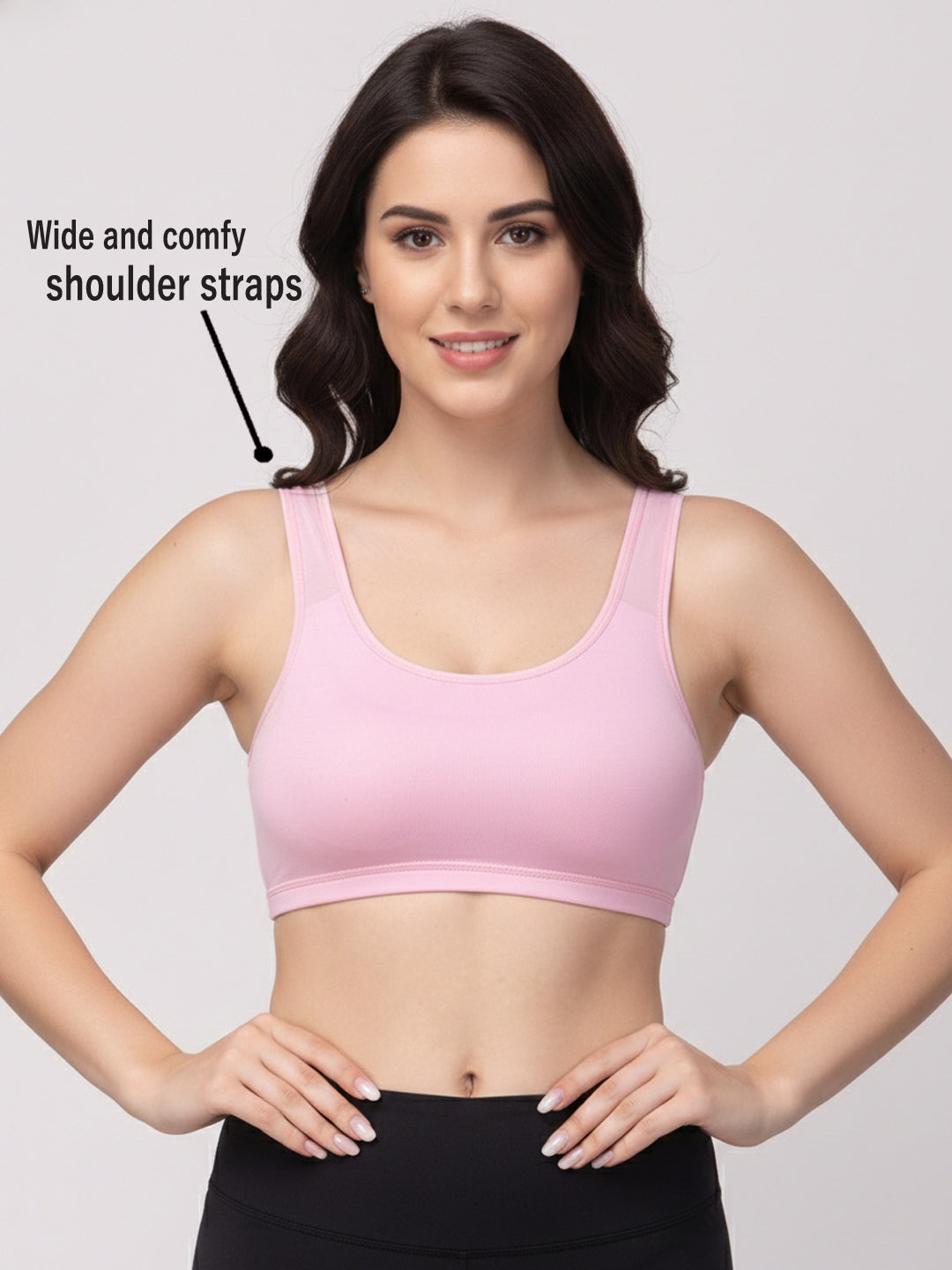 X31006 Floret Full Coverage Sports Bra I Lyocell Fabric I Removable Padding