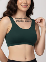 X31006 Floret Full Coverage Sports Bra I Lyocell Fabric I Removable Padding