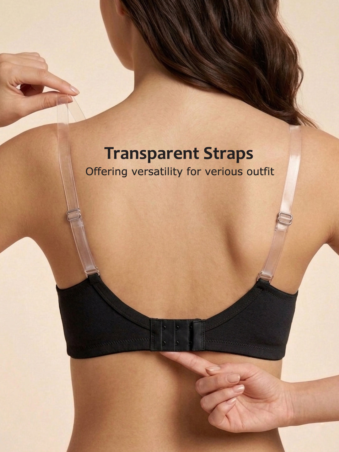 T3109 Floret Wirefree Padded Lyocell Fabric Elastane Full Coverage Multiway T-Shirt Bra