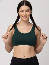X31006 Floret Full Coverage Sports Bra I Lyocell Fabric I Removable Padding