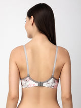 Dove Floret T-Shirt Bra | Multiway | Lightly Padded | Non-Wired | Medium Coverage