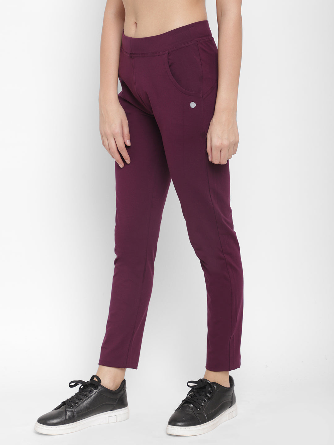 Floret Slim Fit Track Pants | Cotton/Elastane | Ankle Length | Mid-Rise | Rapid-Dry P-20023