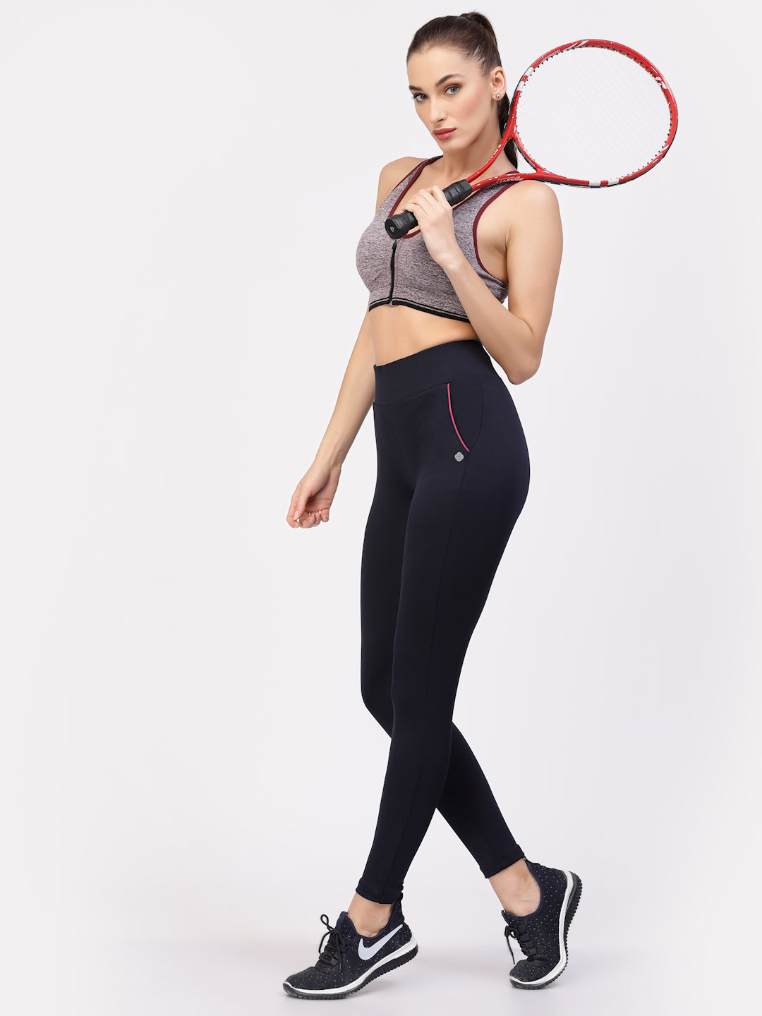 Floret Slim Fit Cycling Shorts | Ankle Length | Mid-Rise | Rapid-Dry P-20073