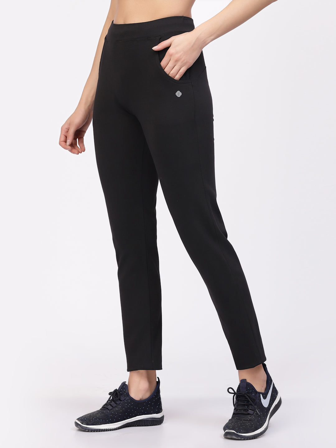 Floret Slim Fit Track Pants | Cotton/Elastane | Ankle Length | Mid-Rise | Rapid-Dry P-20023