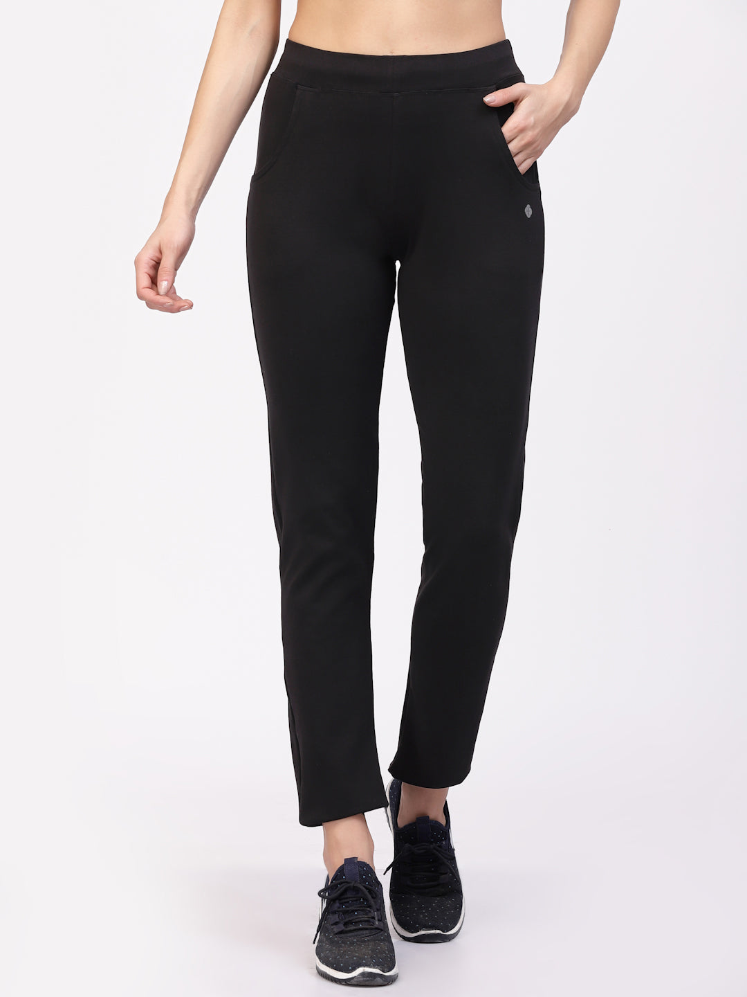 Floret Slim Fit Track Pants | Cotton/Elastane | Ankle Length | Mid-Rise | Rapid-Dry P-20023