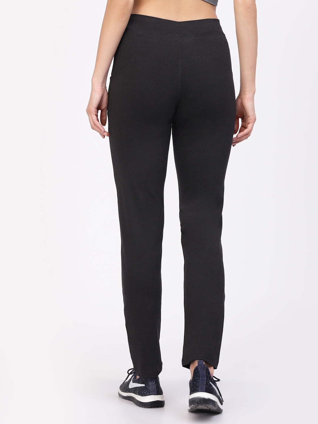 Floret Slim Fit Track Pants | Cotton/Elastane | Ankle Length | Mid-Rise | Rapid-Dry P-20023