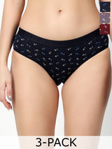 Floral Comfort Hipster Briefs Pack of 3 - 8733