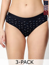 Floral Comfort Hipster Briefs Pack of 3 - 8733
